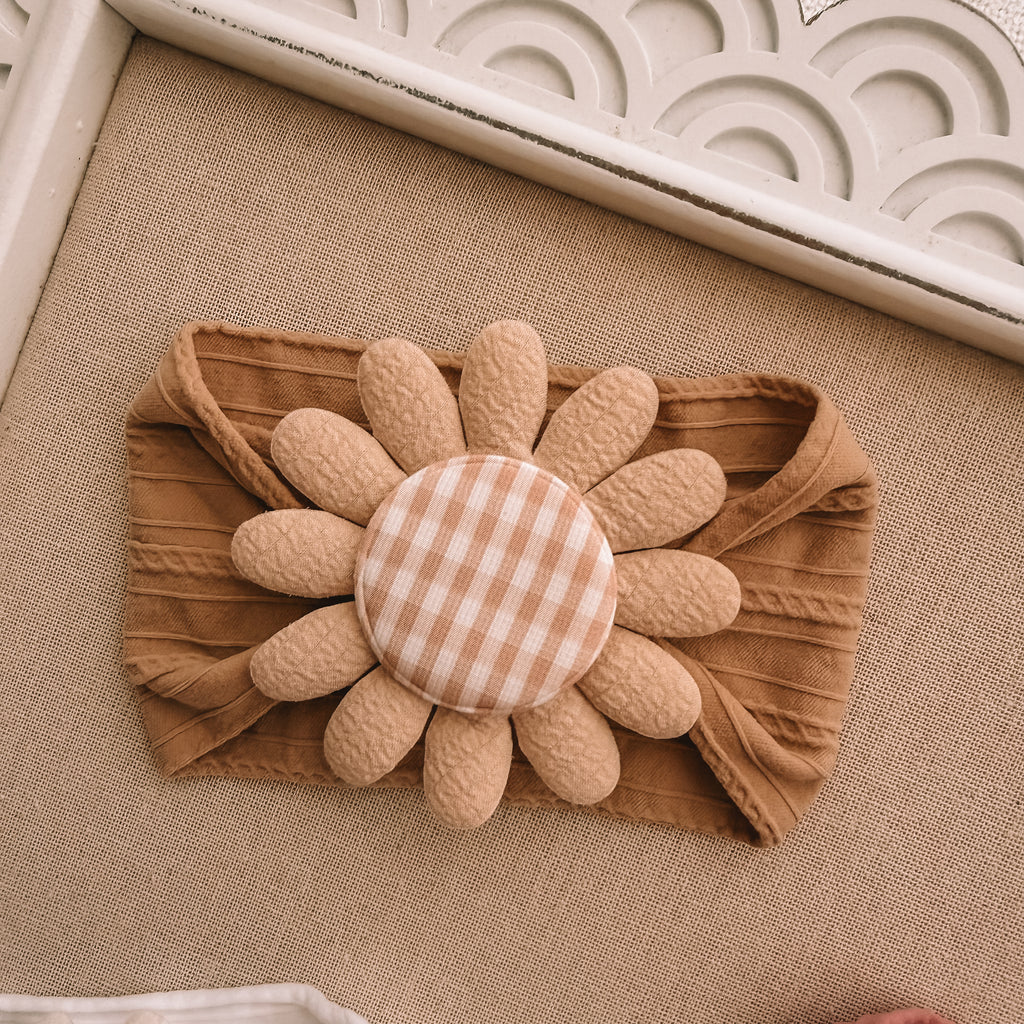 Daisy Gingham Headband