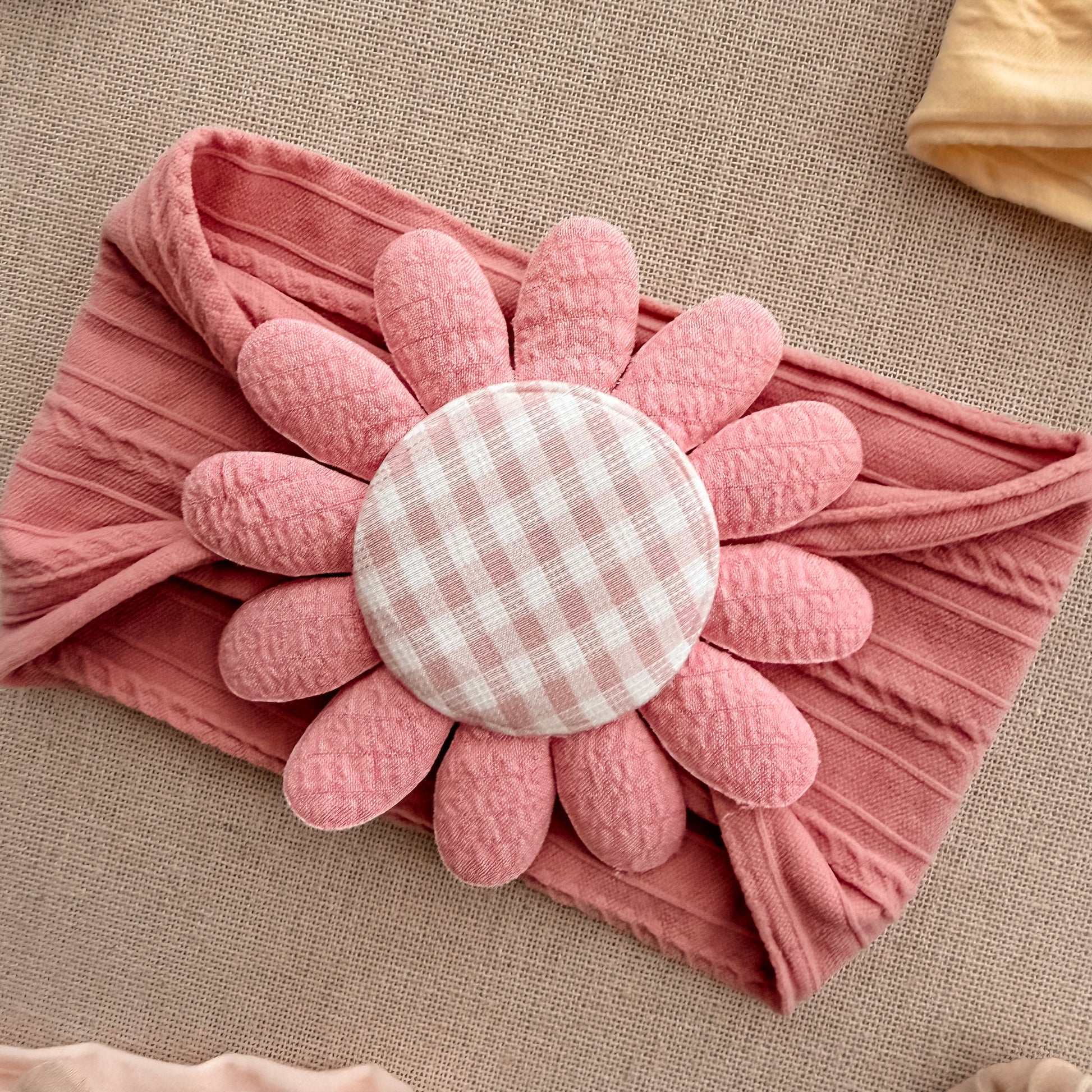 Daisy Gingham Headband