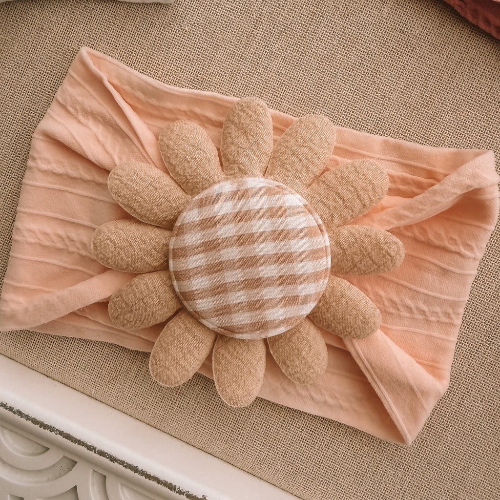 Daisy Gingham Headband