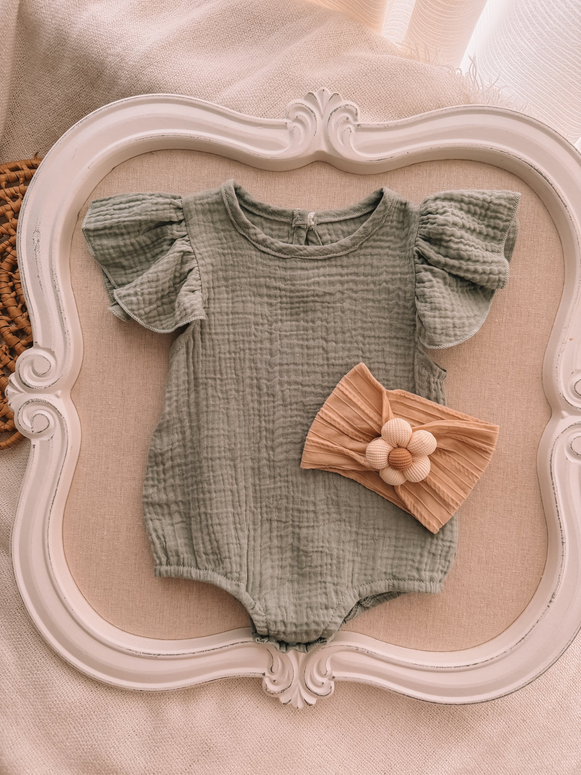 Bohemian Green Romper