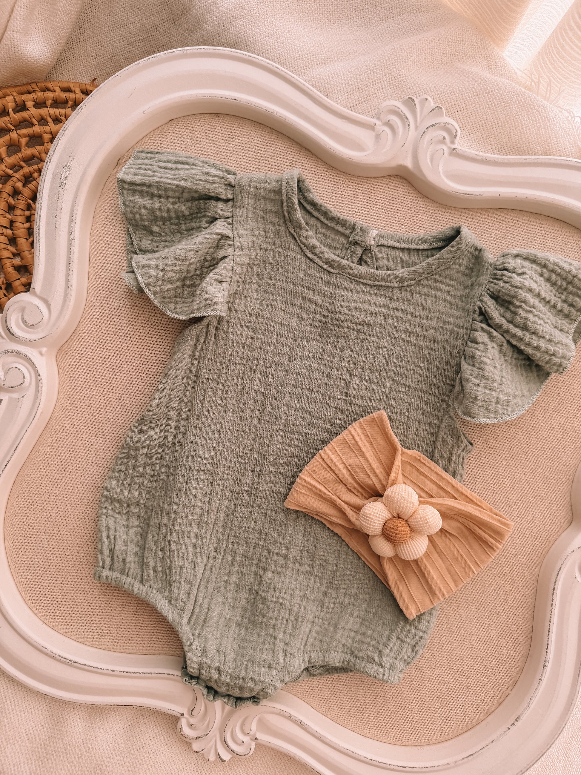 Bohemian Green Romper