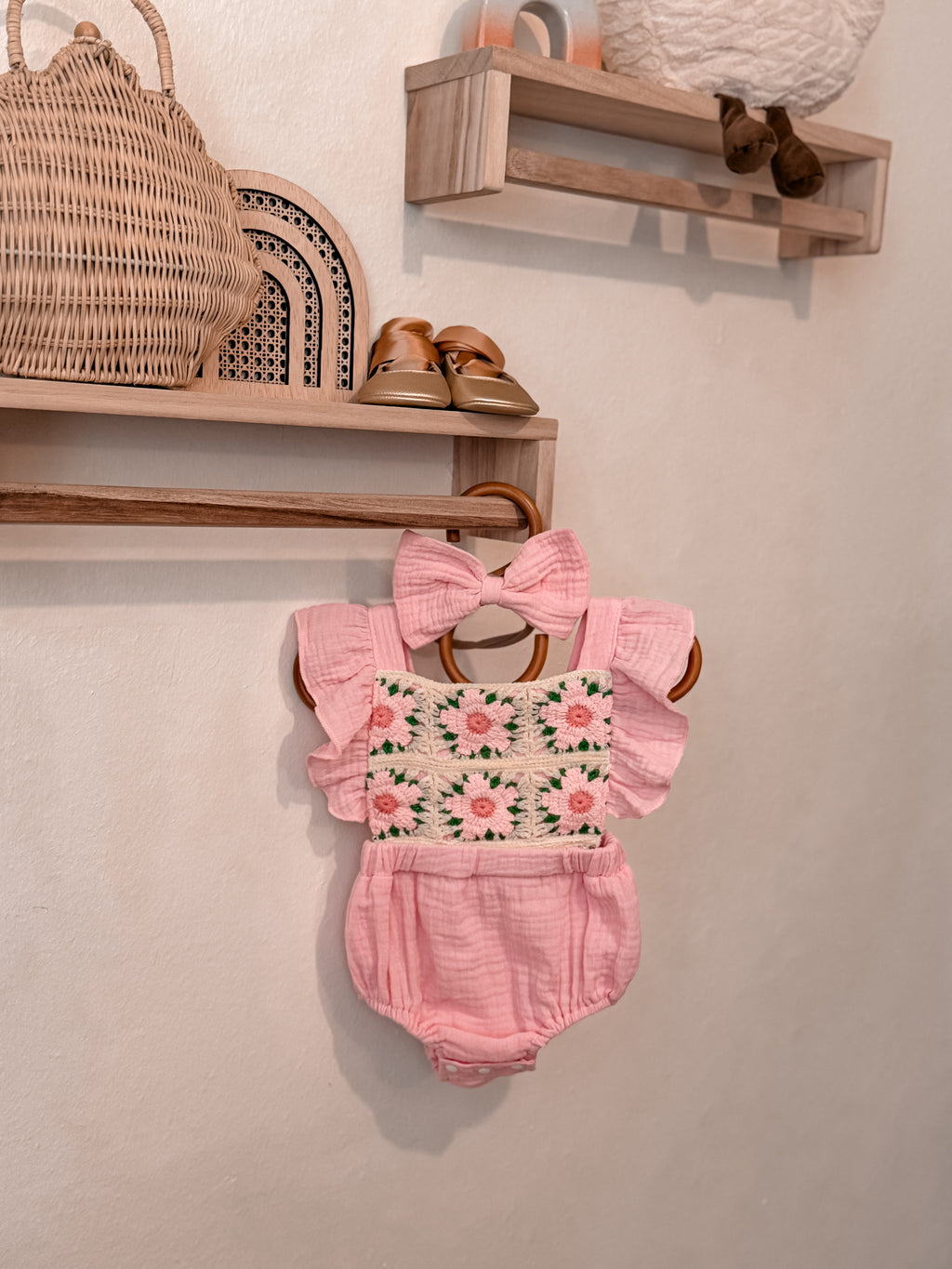 Daisy Crochet Romper Set