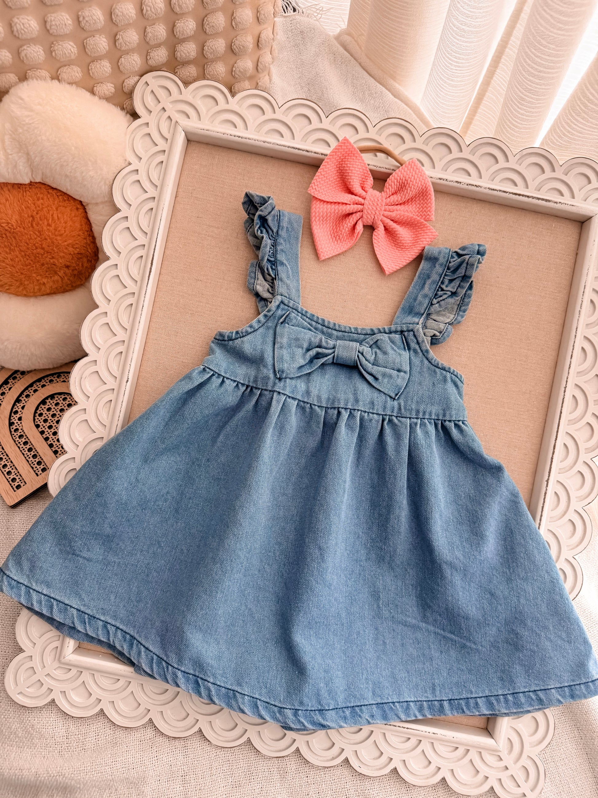 Denim Bow Dress
