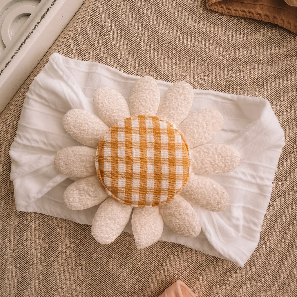 Daisy Gingham Headband