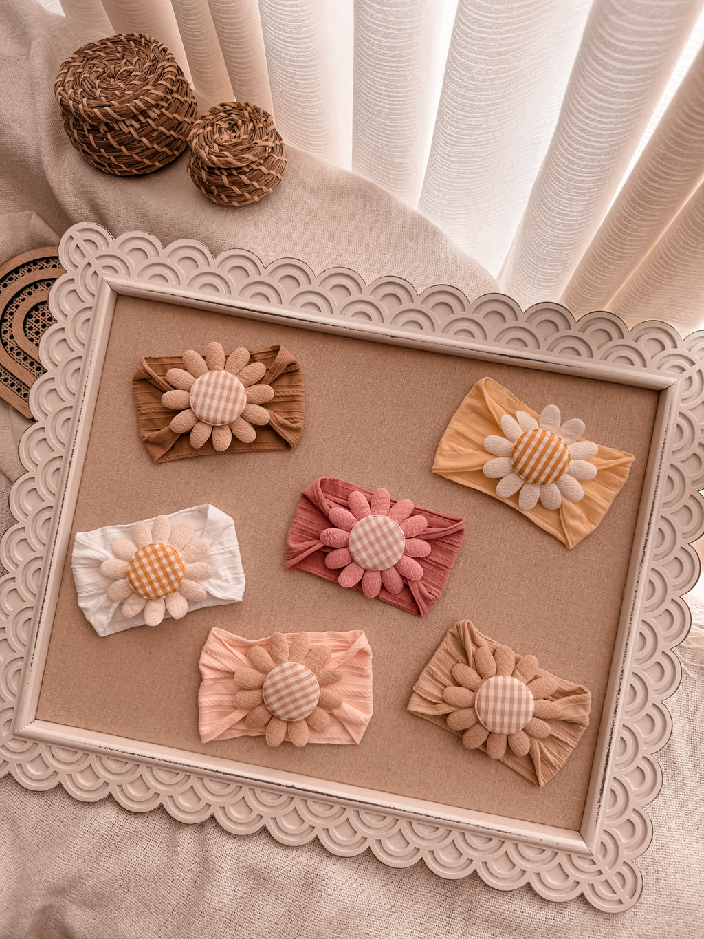 Daisy Gingham Headband