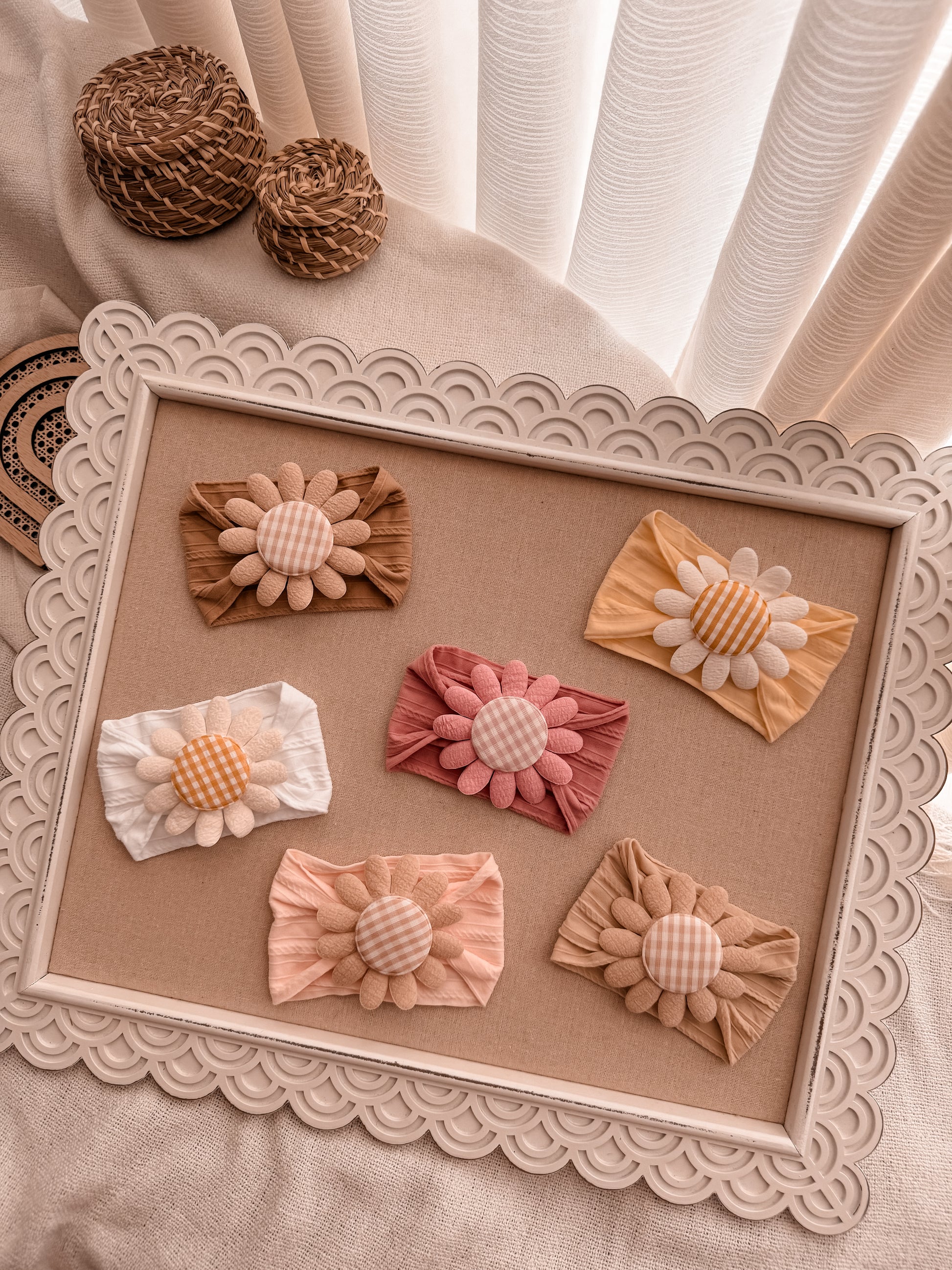 Daisy Gingham Headband