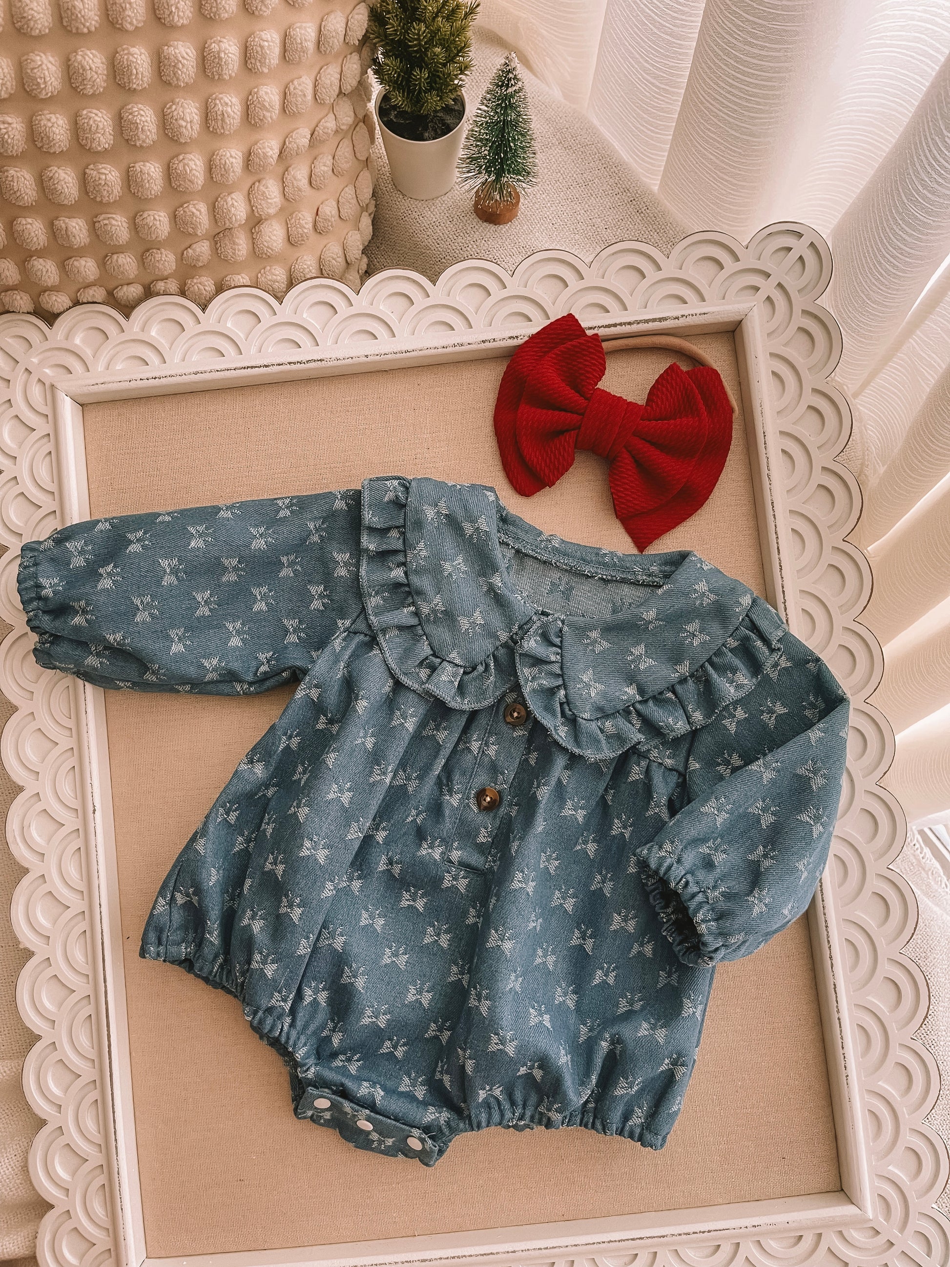 Denim Girl Romper