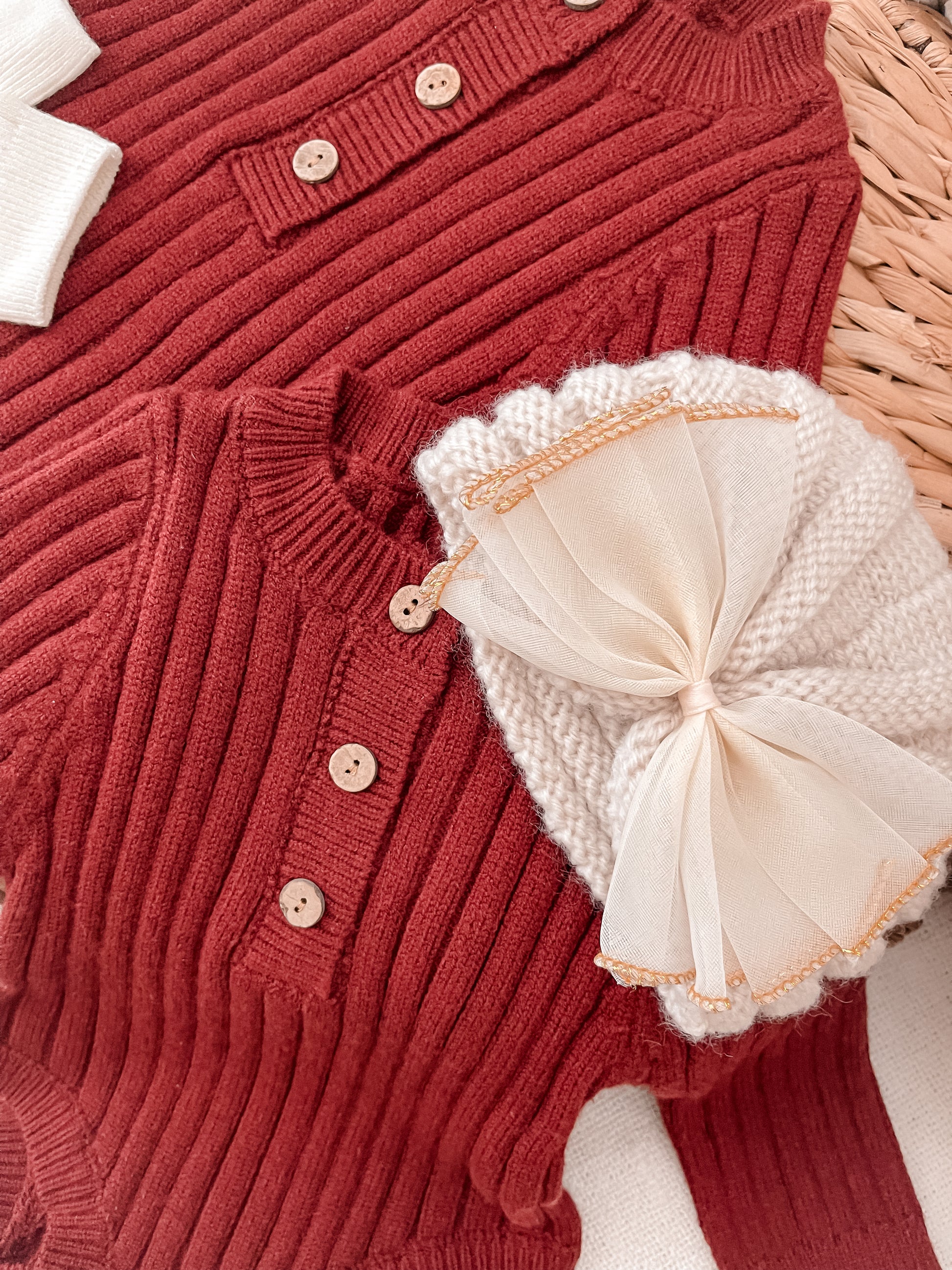Burgundy Baby Romper