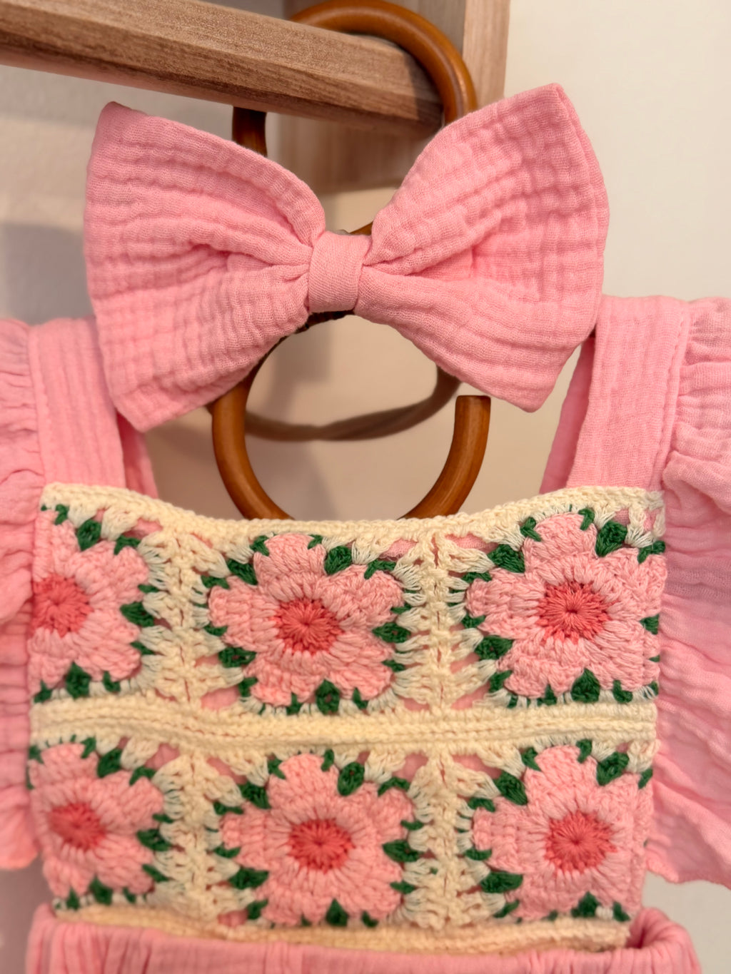 Daisy Crochet Romper Set