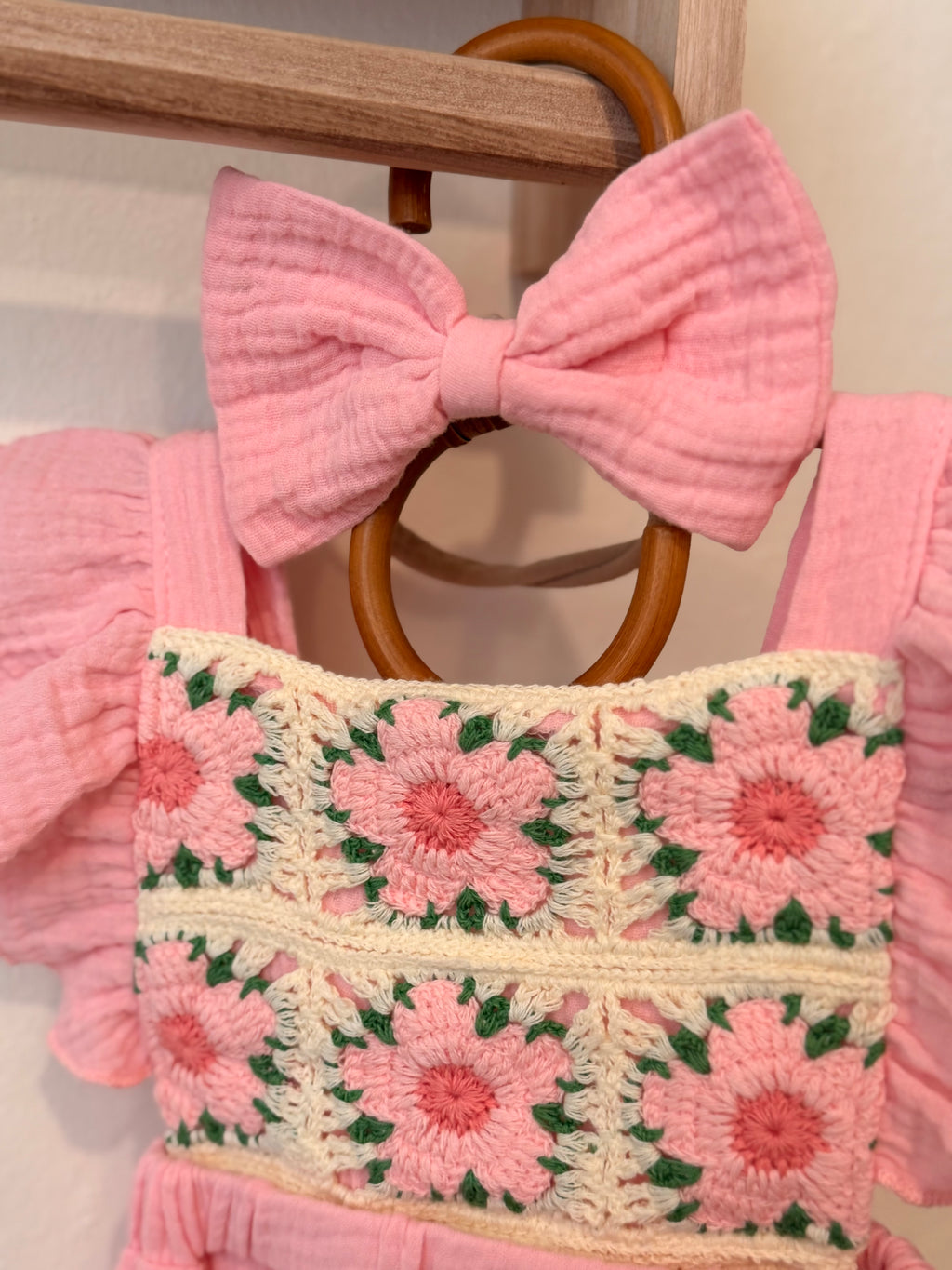 Daisy Crochet Romper Set