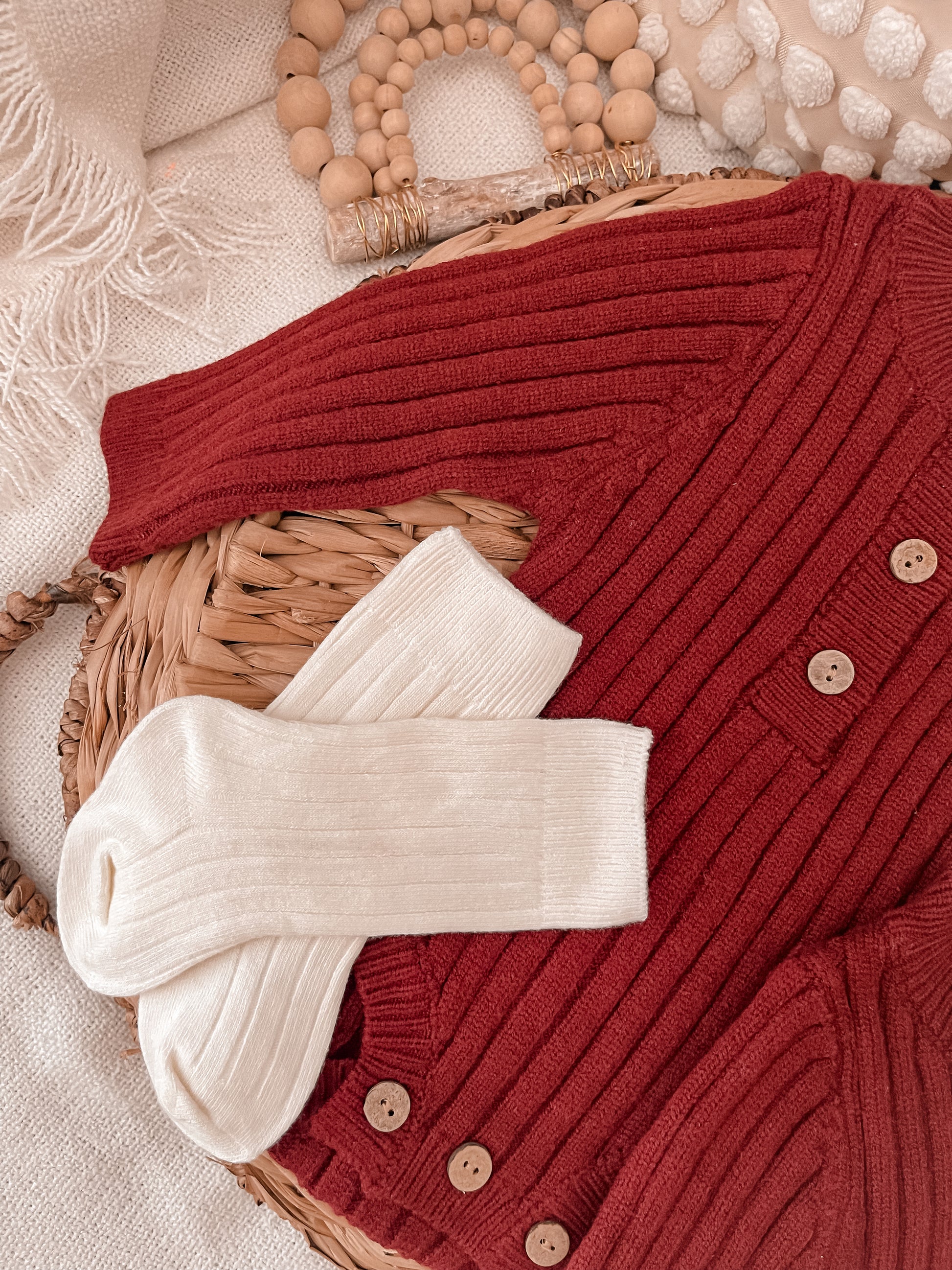 Burgundy Baby Romper