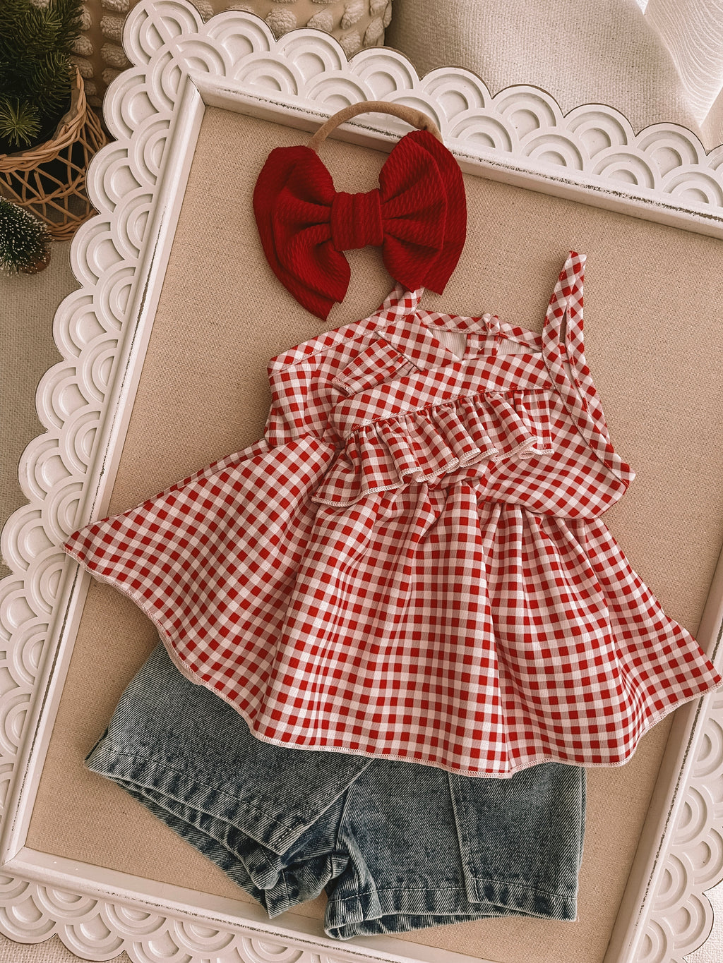 Gingham Skort Set
