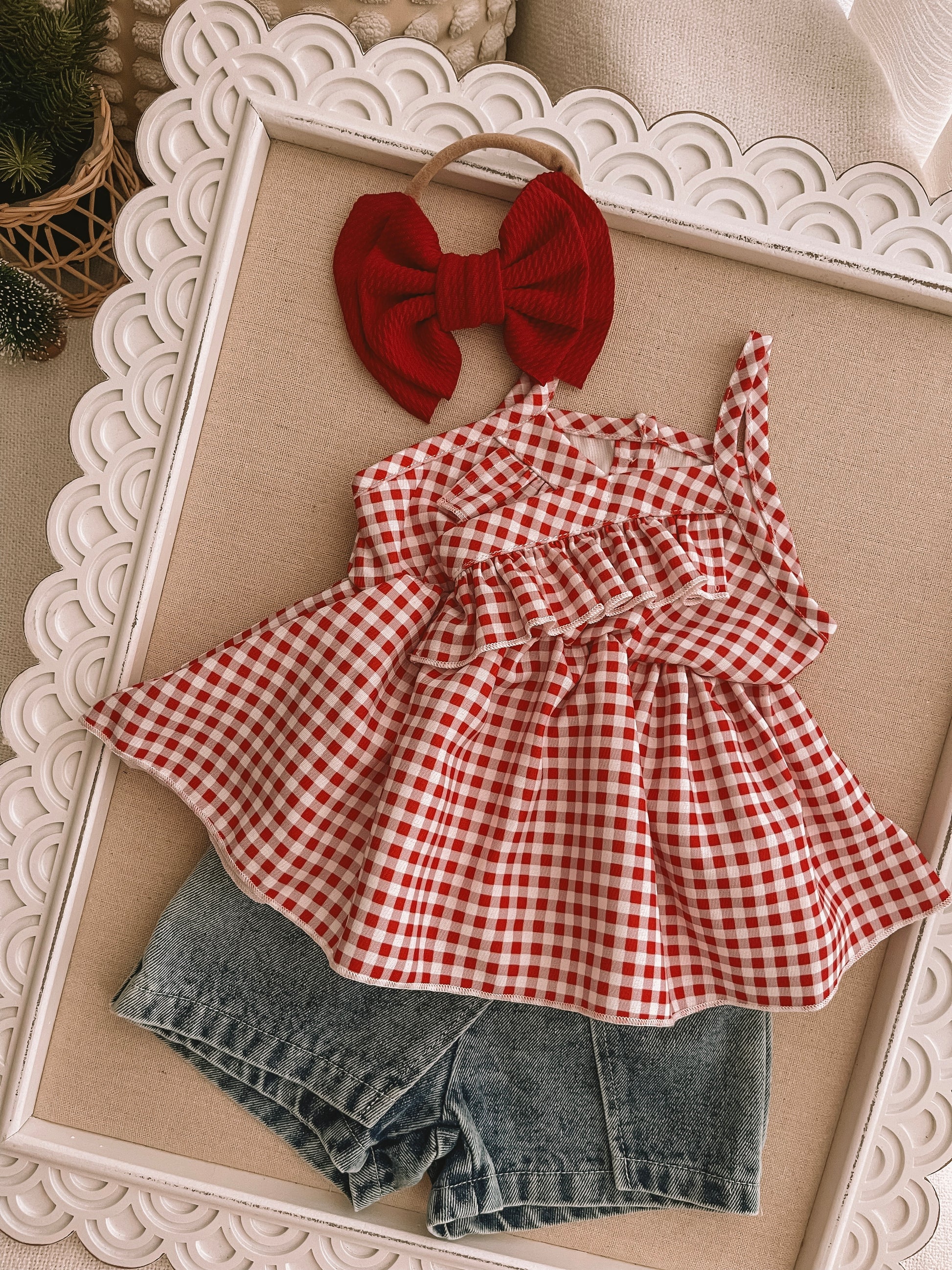 Gingham Skort Set