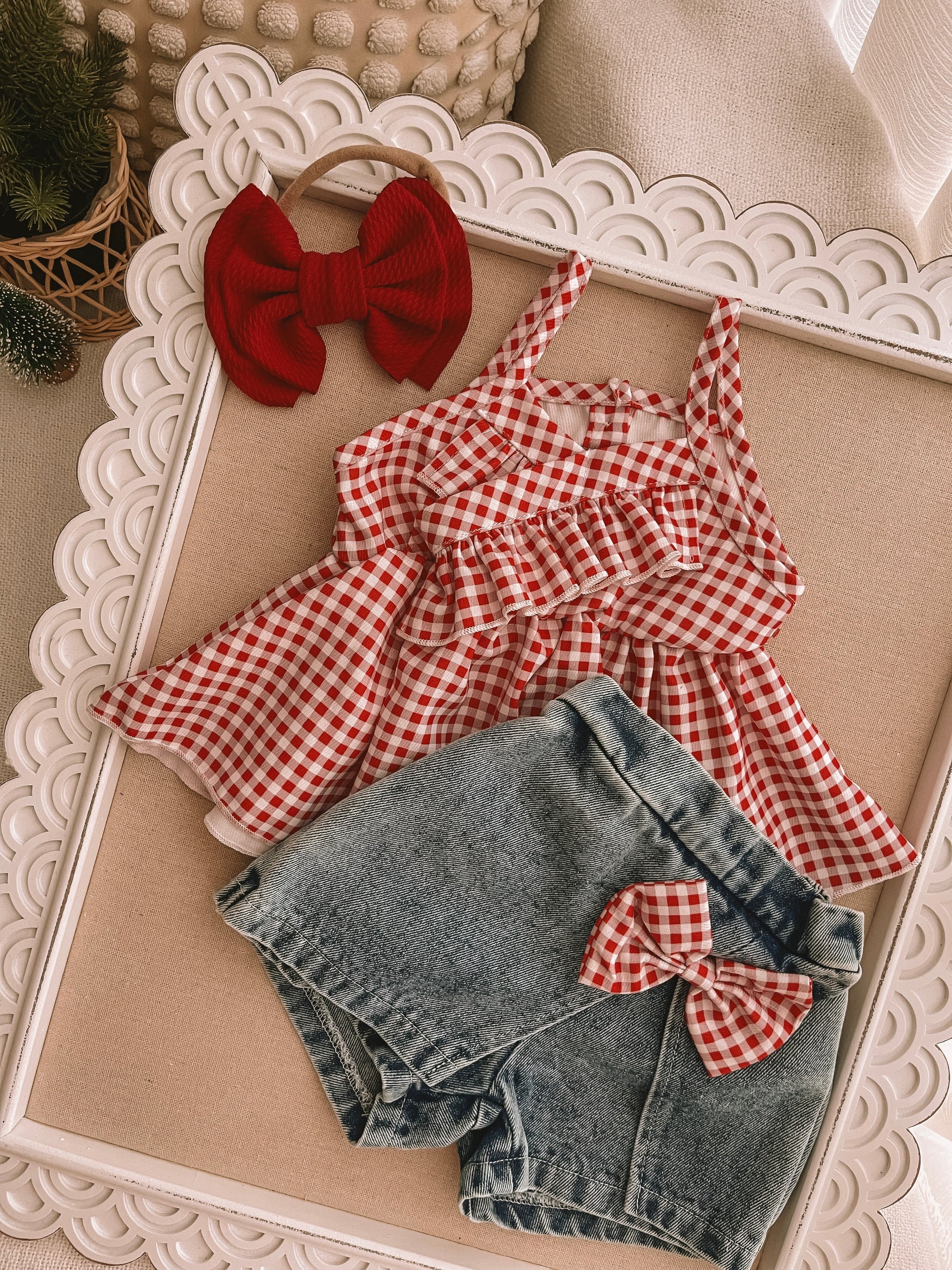 Gingham Skort Set