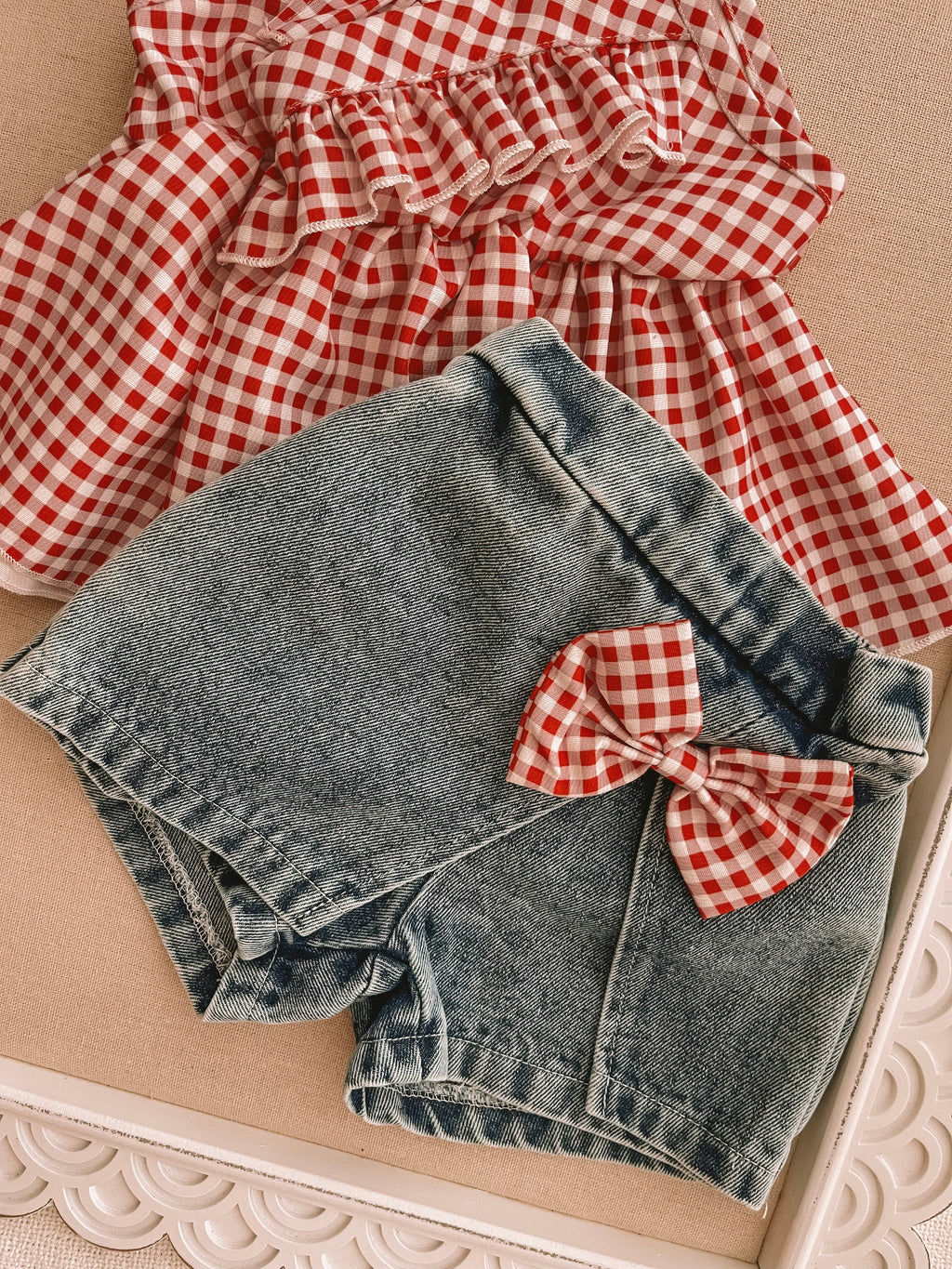 Gingham Skort Set