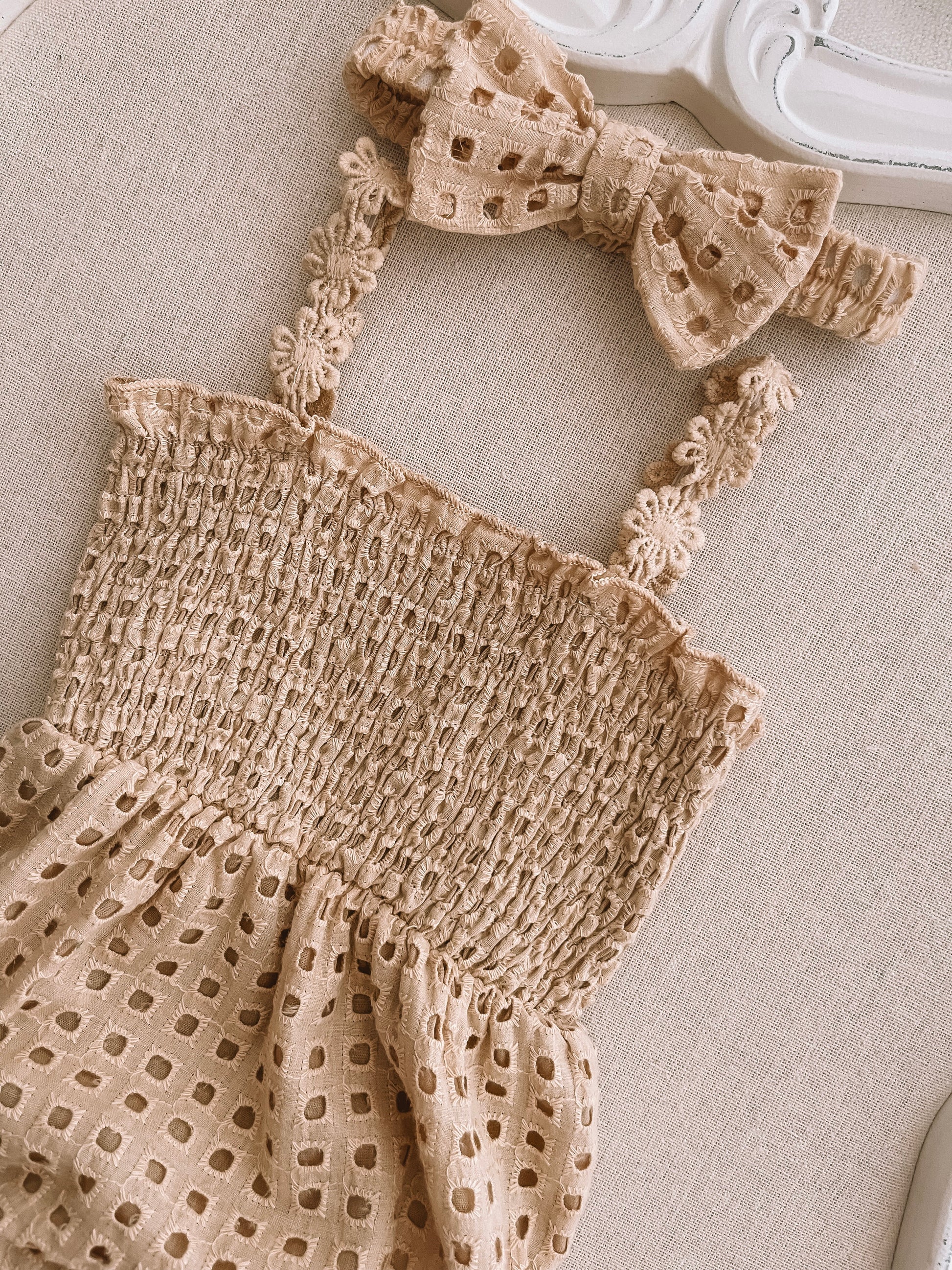 Cutie Beige Romper Set